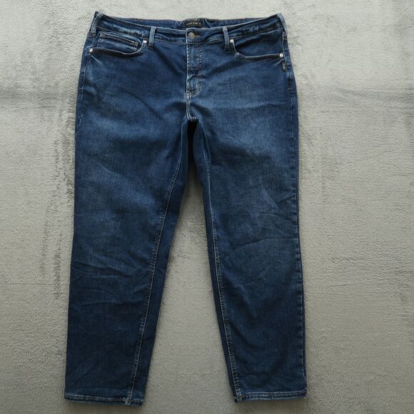 Silver Jeans Womens Size 2X Blue Mid-Rise Infinite Fit Straight Denim 28" Inseam - Picture 1 of 16